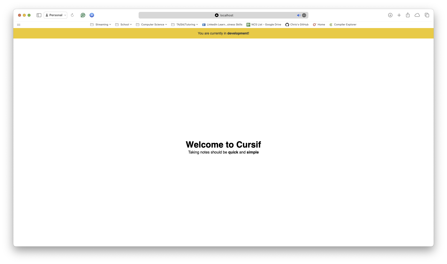 Cursif Homepage